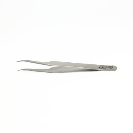 Excel Blades Slant Point Tweezers, Curved Point Precision Tweezer Silver, 12pk 30417